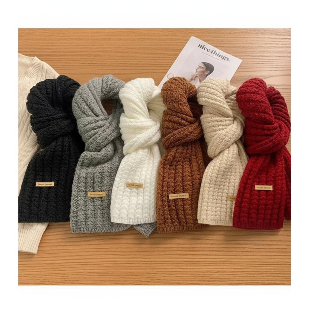 Kältebeständig, Warmer Schal, Damen, Dick, Wollschal, Strickschal, Stola, Strickschal