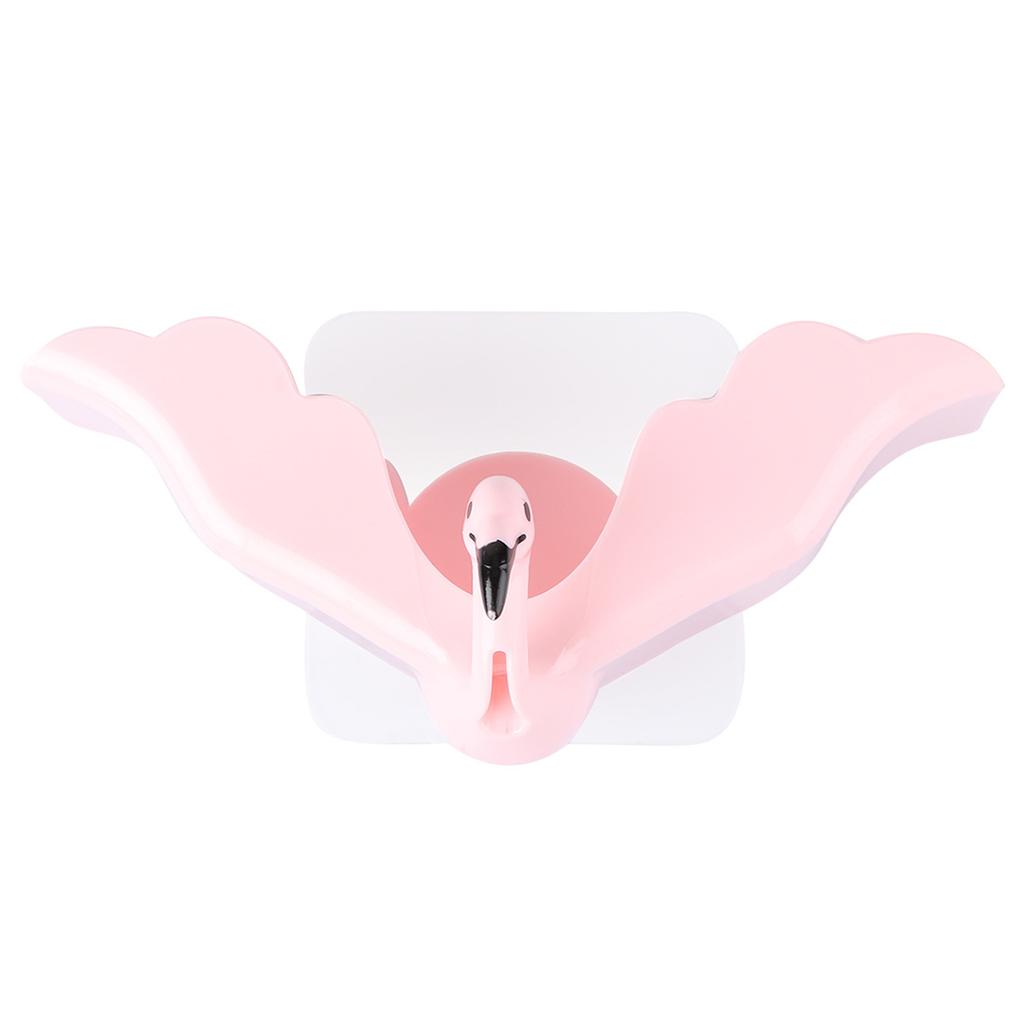 1pc Dish Set Wall-Mounted Soap Holder Flamingo Style Smooth Drainage Bathroom Organizer Soap Bar Storage Holder Home Use