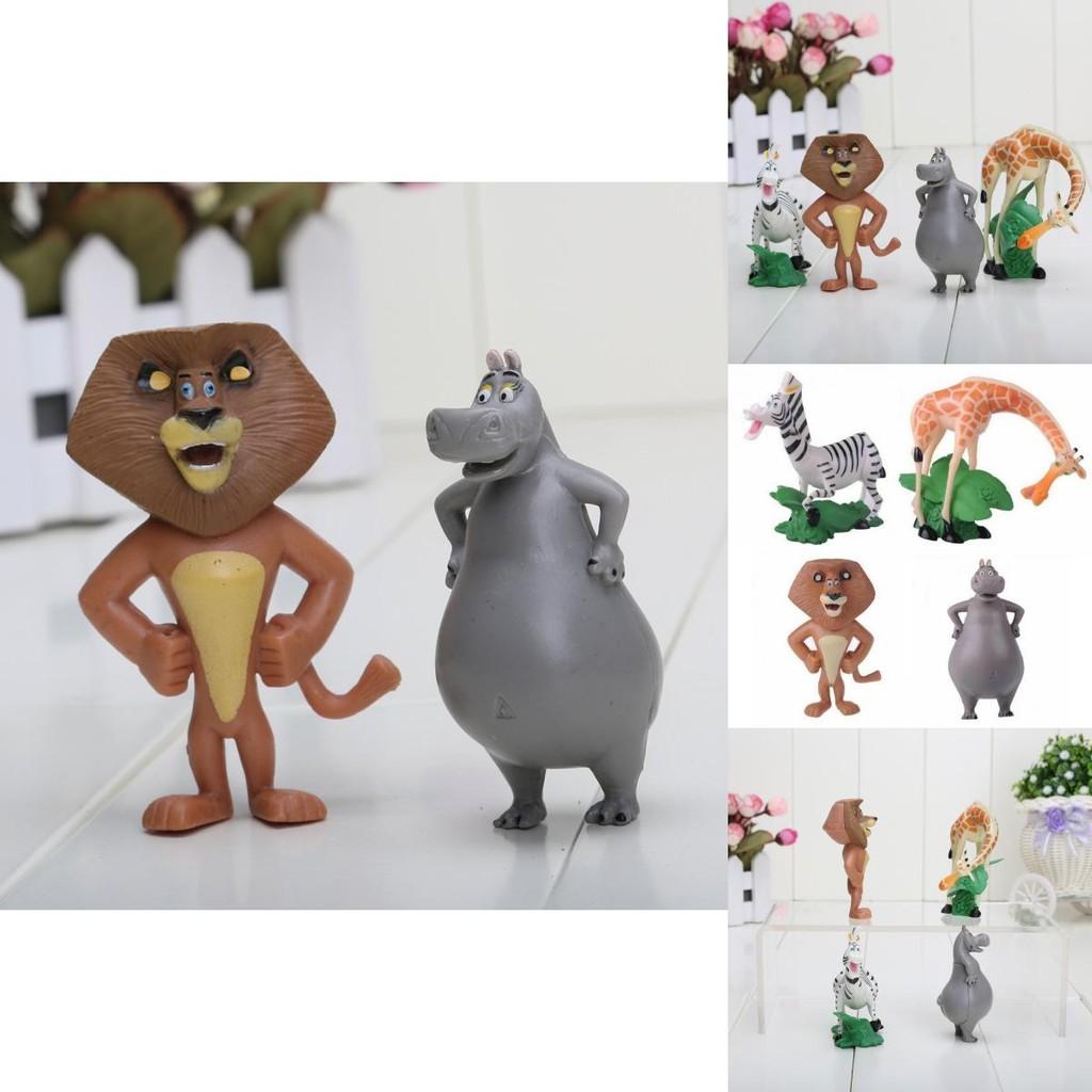 Decorate With Madagascar Movie Action Figures Character-like Dolls For Ornament Safe Pvc Material