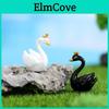 Adorable Resin Miniature Swan Figurines Colorful Cartoon Animal Decor Set
