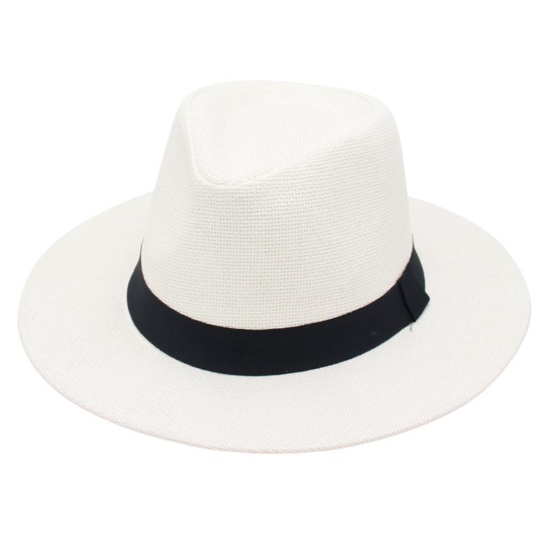 Wish Straw Hat Nostalgic Visor Breathable Cool Hat Model Jazz Hat Men'S And Women'S Beach Hat Mike