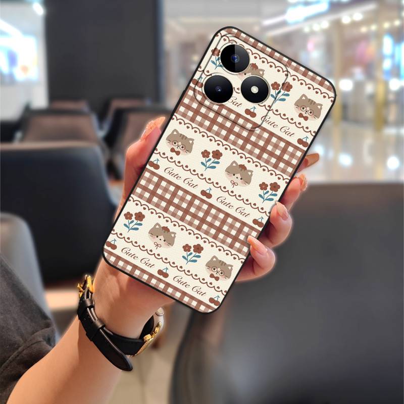 Anti-knock Silicone Phone Case For Realme C53/Narzo N53/Note50/C51/C51S Cartoon Full Wrap Dirt-resistant Animals Durable