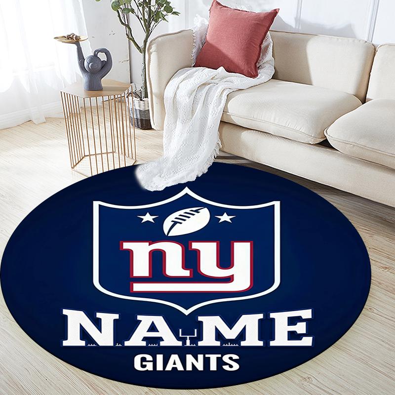 Custom Name,NY pattern round rug,Carpet Rug for Living Room Bedroom Playroom ,Non-slip Floor Mat,Holiday Gifts and Birthday Gifts.