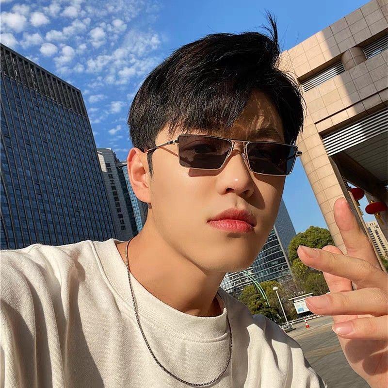 New Rectangle Sunglasses Women Luxury Brand Outdoor Driving Eyeglasse Uv400 Sunglass For Male Classic Vintage Metal Shades