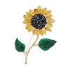 Van Gogh Sunflower Brooch Retro Temperament Painted Enamel Pin Simple Brooch Dress Jacket with Accessories Women