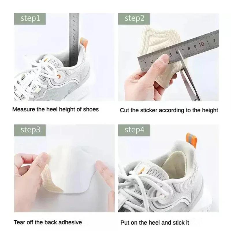 10Pcs Sports Heel Insoles for Feet Patch Heel Pads for Shoes Adjustable Size Non-slip Shoe Pad Heel Protector Back Sticker