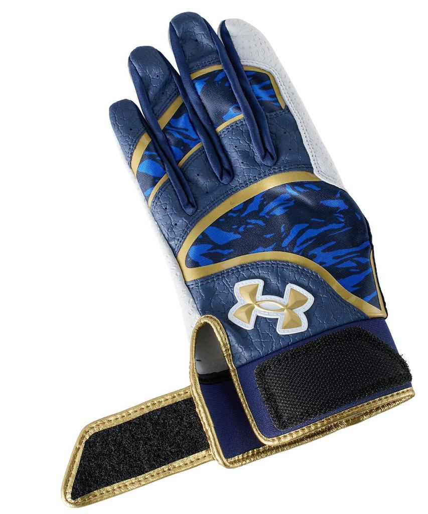 [Under Armor] UA UNDENIABLE BATTING GLOVES 6012834(410) Midnight Navy Metallic