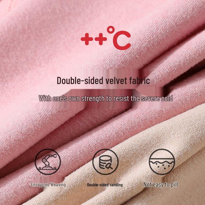 Langsha Seamless Velvet-Lined Thermal Underwear Set