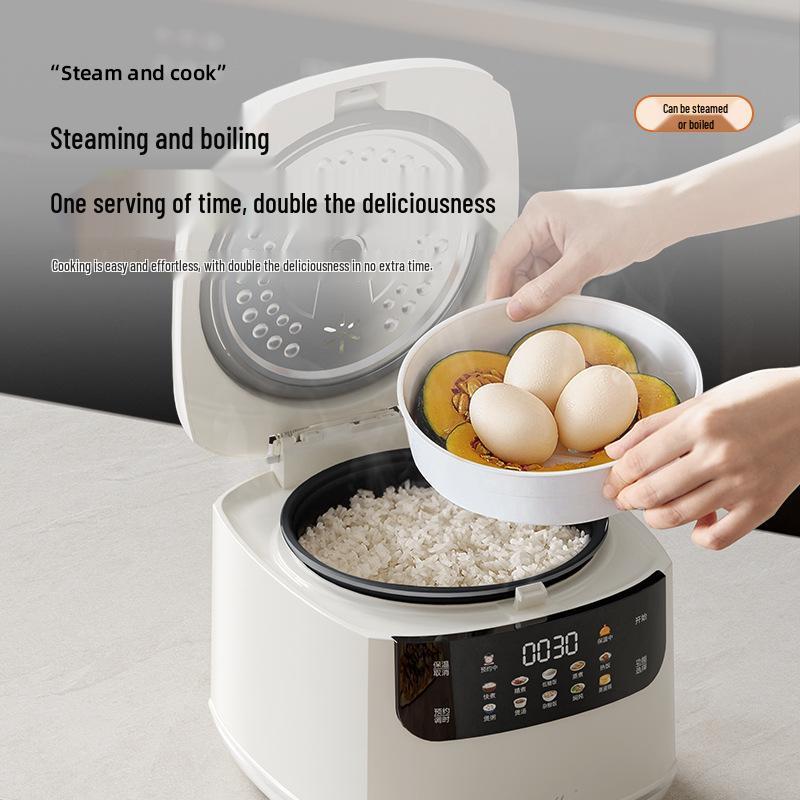 Smart Multifunctional Rice Cooker with Non-Stick Pot and Timer Reservation