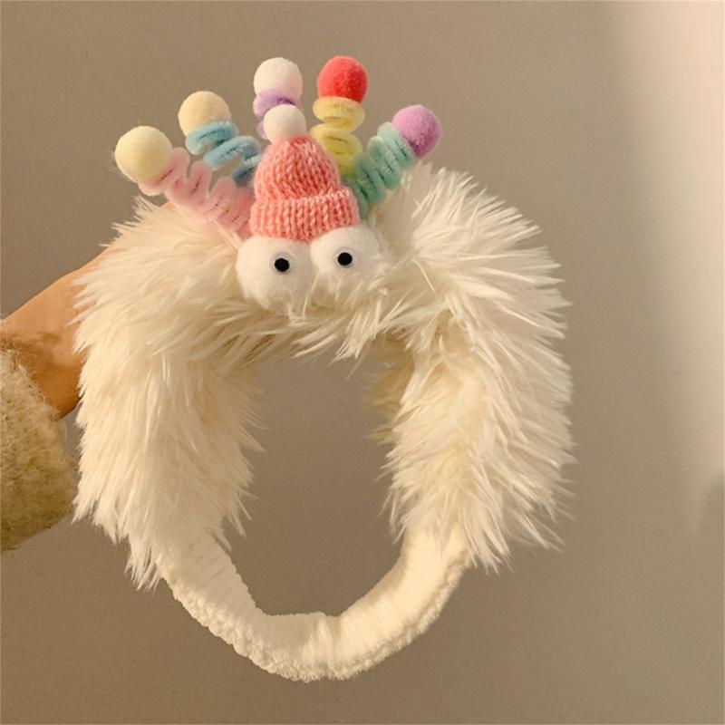 Mädchen Cartoon Stirnbänder Lustiger Clown Fell Kopfschmuck Breite Haarbänder Accessoires Frühling Haarbänder Geburtstagsparty