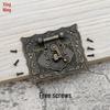 A077 Antique Alloy Four-Sided Panel Buckle for Retro Wine Gift Box