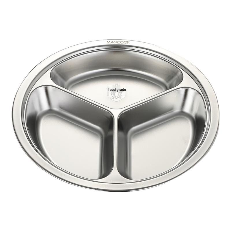 MAXCOOK 304 Stainless Steel 3-Compartment Lunch Box