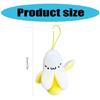 Playful Banana Keychain Toy Soft Plush Keyring Colorful Key Chain Accessories for Women and Men Car Interior Decoration