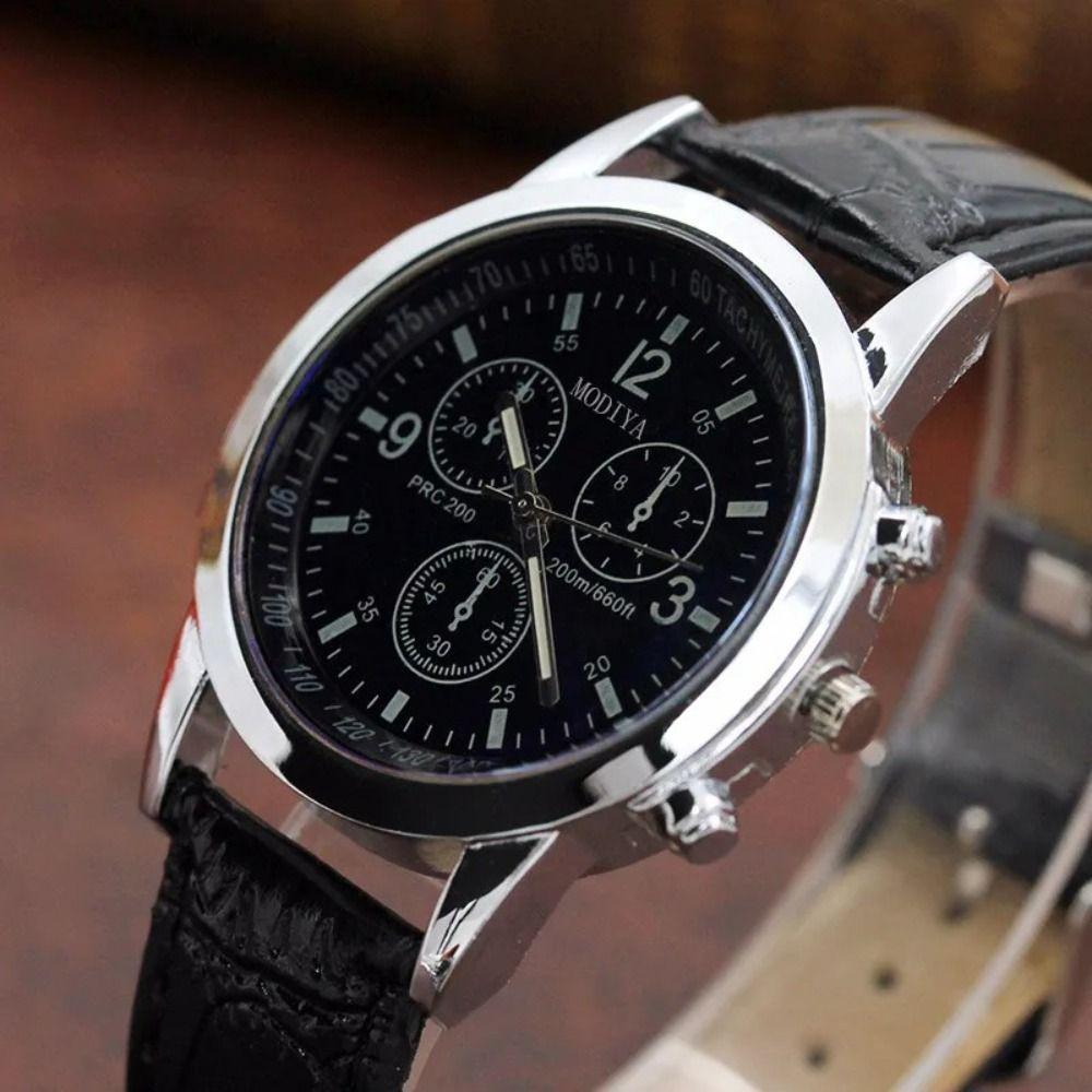 Six-Pin Men Wristwatch Leather Watchband Business Watch Fashion Quartz Watch