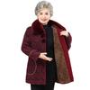 Middle-aged Women's Clothing Years Old 0 Grandma Clothing Fleece Thickened Imitation Mink Plush Woolen Jacket Old Lady Clothes
