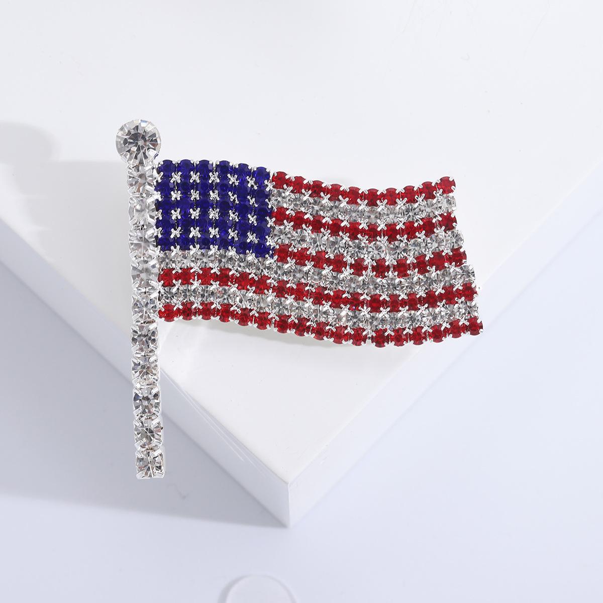 Творческая мода Индивидуальная брошь со стразами Индивидуальная одежда Брошь Американский значок на булавке