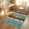 Dog Theme Crystal Velvet Rug Personalized Custom Name Text Soft Floor Mat Home Decor