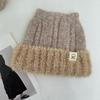 New autumn and winter Internet celebrity knitted hat women's versatile casual cute thickened velvet thermal ear hat