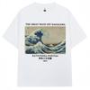 Japonský umělecký styl Velká vlna u Kanagawy Hokusai Trička Muži Ženy 90. léta Vintage Manga Trička Oversized Bavlněné Tričko Dárky