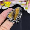 Tiger Eye Gemstone Handmade 925 Sterling Silver Jewelry Ring Size 10 KG-1676