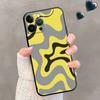 Phone Case for iPhone XR XS X 13 Mini SE 7 8 6S 11 Pro Max 12 14 Plus Swirl Abstract Pattern In Beige And Sage Coque Black