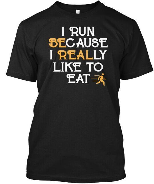 

Funny I Run Because Like To Eat Fitnes T-Shirt Made in the USA Size S to 5XL XL