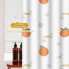 Cheerful Happy Orange Shower Curtain - Warm Color Fruit polyester fabric