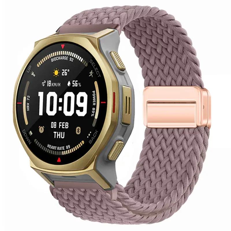 20/22mm Nylonový řemínek pro Amazfit Helio/T-Rex3 Pro 48/44mm Pásek s magnetickou přezkou Amazfit Active 2/2 Square/Balance 2 Náramek