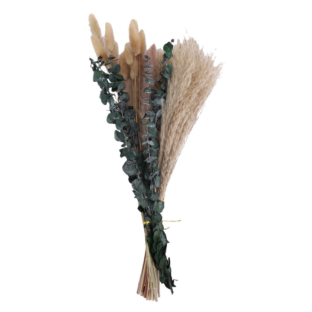 Bohemian Decor Dried Flowers Bouquet Rabbit Tails Eucalyptus Pampas Grass Bouquet Floral Arrangement for Wedding Dining