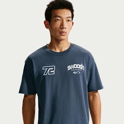 Nike Sportswear T Shirts Men s Thunder Blue Crew Neck Moderate L