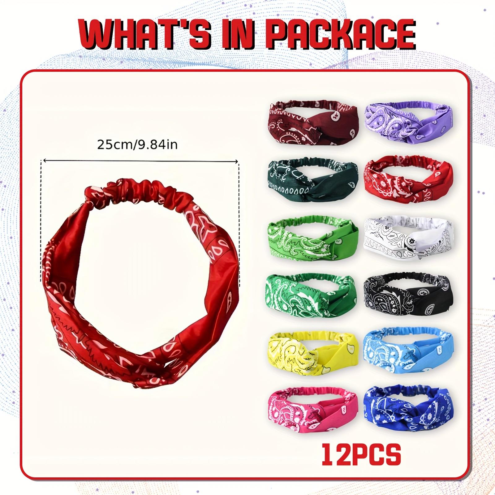 

Набор из 12 богемных эластичных повязок на голову, набор головных уборов с узлами в разных стилях, очень подходит для активного отдыха