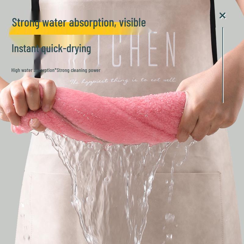 Absorbent & Lint-Free Kitchen Dishcloth: Non-Greasy Cleaning Towel for Glass & Tables
