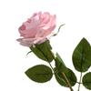 Artificial Rose with Green Leaves Realistic Fake Flower Stem Home Office Wedding Party