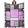 I Am a Child of God Blanket Christian Religious Baptism Gift Flannel 50x60"