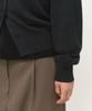 Rough Side White Label Cropped Knit Cardigan Ash Black