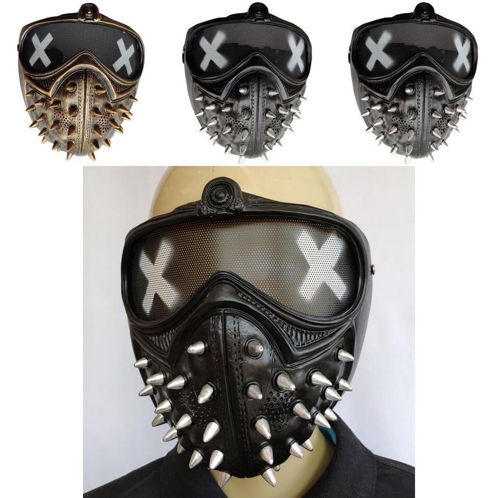 Watch Dogs Mask Punk Style Resin Mask With Spiked Design For Roleplaying Events