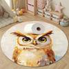 Trendy Round Fox Multicolor Rug Mat, Non-Slip Floor Mat for Office