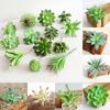 Artificial Flower Succulent Floral Mini Fake Diy Faux Plant Foliage Decor Garden