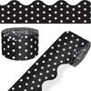 White Polka Dots Bulletin Board Borders 65 Feet Scalloped Border Bulletin Boards   Home