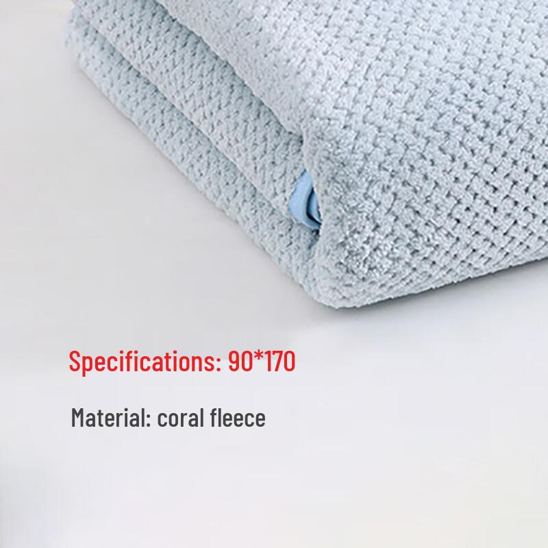 GPPNKC Pineapple Grid Quick Dry Coral Fleece Bath Towel