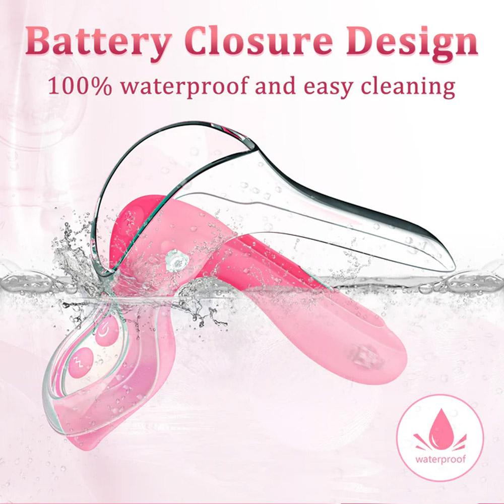 Pembe Kadın Titreşimli Oyuncaklar Vulva Dilatörü Klitoral Stimülatör, 10 Titreşim Desenli LED Kadınlar İçin Seks Oyuncakları