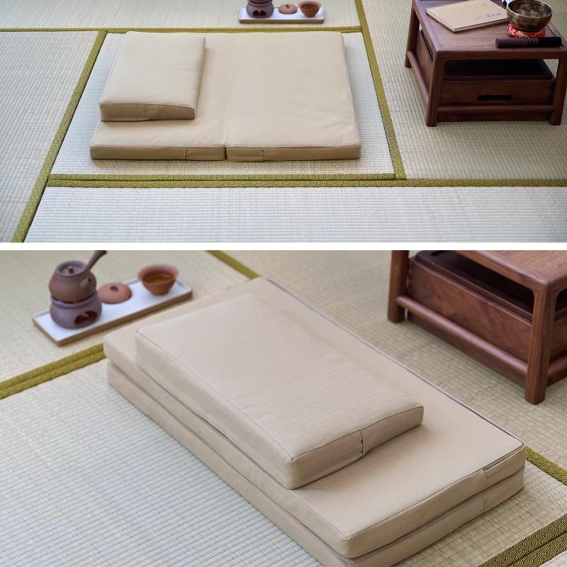 Natural Coir Meditation Cushion for Cross-Legged Sitting - Zen Floor Pad with Ergonomic Support for Home, Yoga Studio