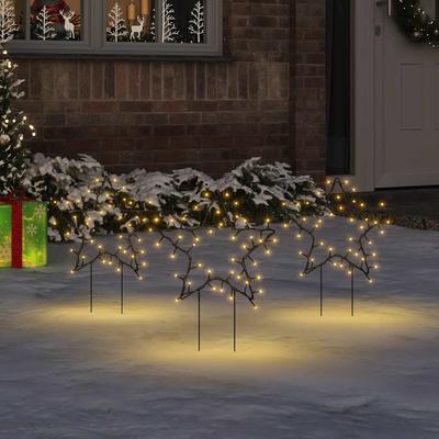 Christmas Stars On Skewers, 3 Pcs., 50 LEDs, 29 Cm