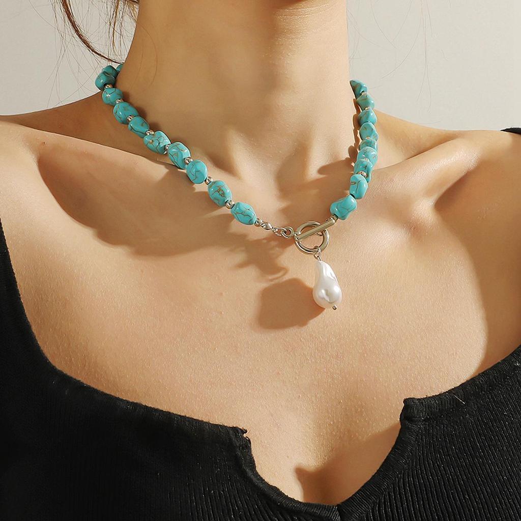 Retro Turquoise Bohemian Ethnic Necklace for Women