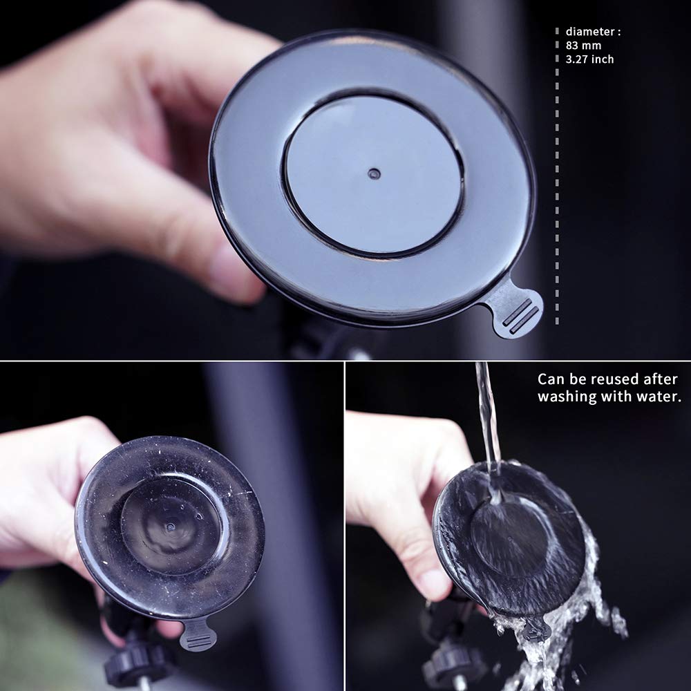 MAXCAM Suction Cup Mount for DJI Pocket Car Window Car or Boat Camera Suction Cup Mount for DJI Pocket Window Mount 2, Mount, Holder, 2,