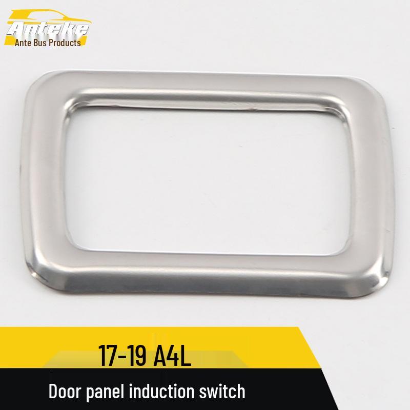 Compatible Decorative Sticker for 17-19 A4L Door Panel Induction Switch & Armrest Adjustment Light Ring