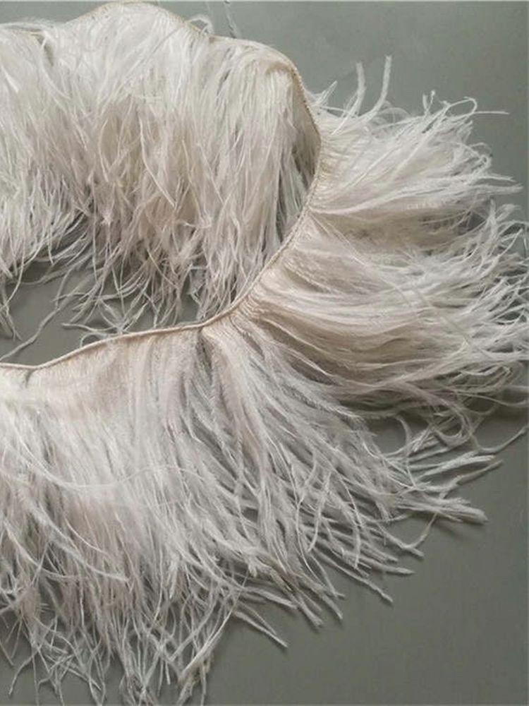 

Супер Качество Натуральные Страусиные перья Отделка Лента 8-15см Ширина Индивидуальная Отделка из Страусиных перьев для Вечернего платья Декоративная 2 Ply 10-15cm