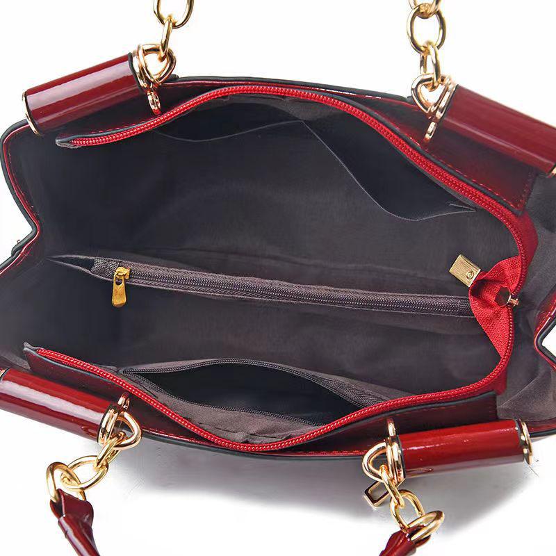 Borse da Donna in Pelle Verniciata Borse da Sposa Lucide in Pelle Verniciata Borse a Spalla da Donna di Grande Capacità Borse a Tracolla