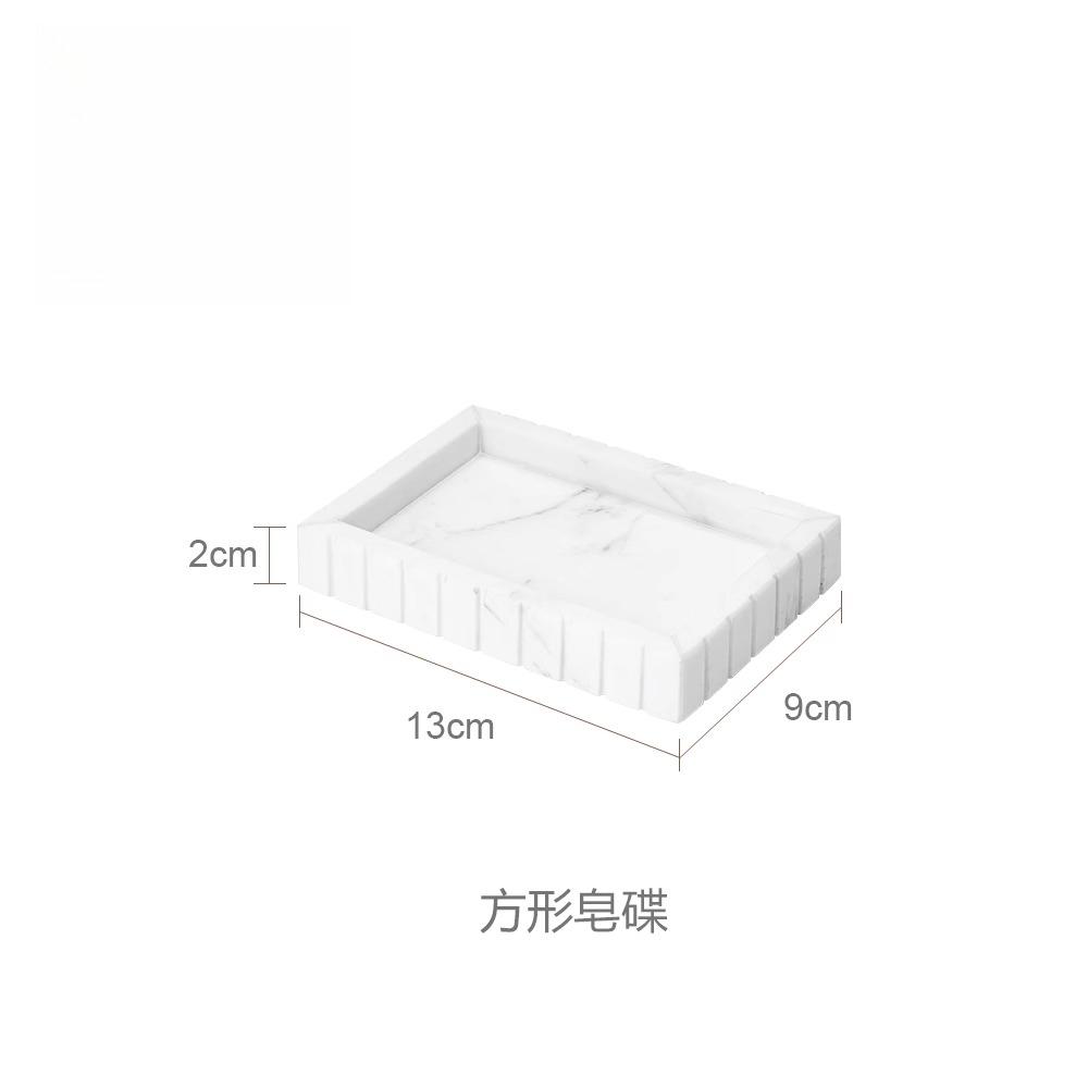 

1pc Marble bathroom toiletries Bathroom accessories Tissue box Household storage tray lotion bottle rinsing cup Soap Dish