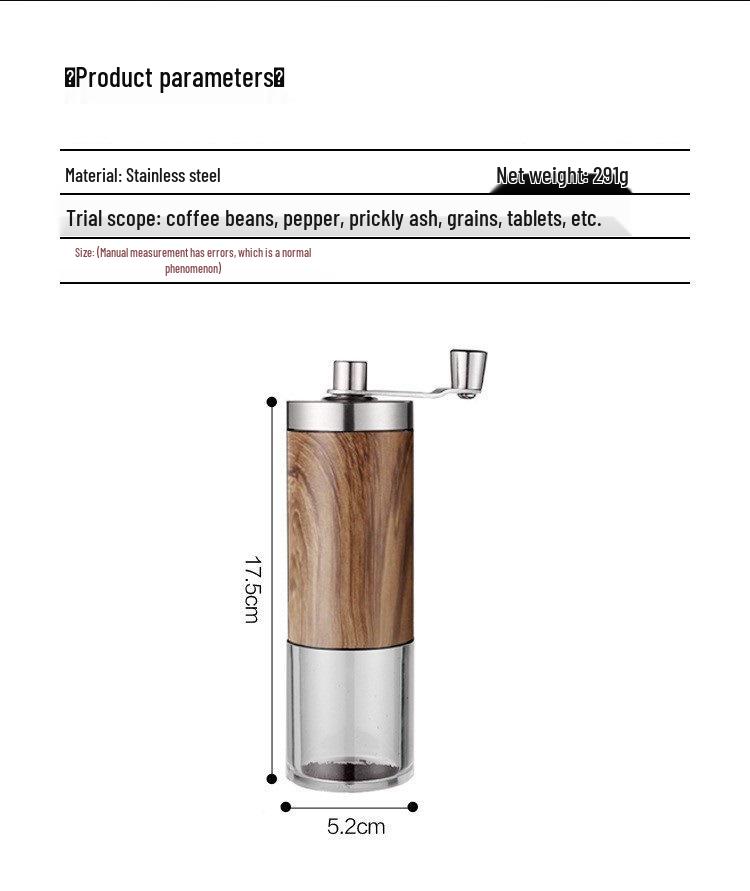 Compact Manual Coffee Bean Grinder for Home Use